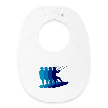 Stunt Wakeboard Surfing Water Sports Wakesurfing - Baby Organic Bib - white - Front