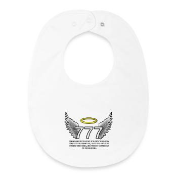 Heilige 777 EngelWings - Baby Organic Lätzchen - Weiß - Vorne