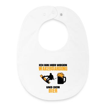 Sports nautiques Wakesurf Déclaration Wakeboard Surf - Bavoir bébé bio - blanc - Devant