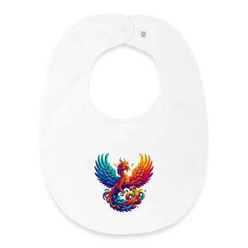 Hyper Flames of Majestic Phoenix - Baby Organic Bib - white - Front