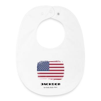 Jackson, Mississippi, États-Unis - Bavoir bébé bio - blanc - Devant