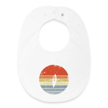 Vintage Rowing Boat Drawing - Baby Organic Bib - white - Front