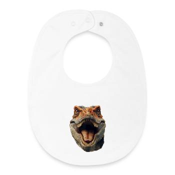 Tête de dinosaure - Bavoir bébé bio - blanc - Devant