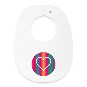 HEART - Baby Organic Bib - white - Front