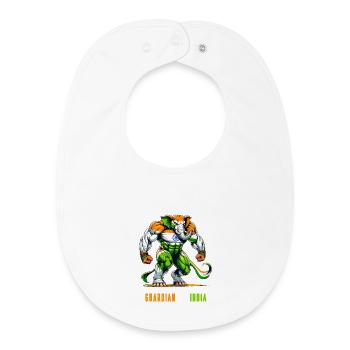 Indien Elefanten Nationalflaggen Design - Baby Organic Lätzchen - Weiß - Vorne