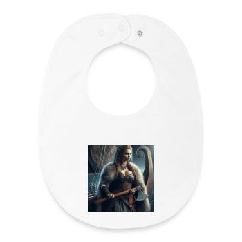 Viking Warrior - Baby Organic Bib - white - Front