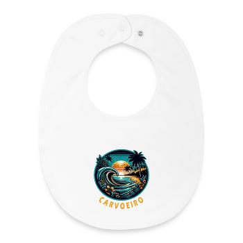 Carvoeiro Portugal Algarve beach - Baby Organic Bib - white - Front