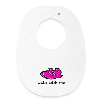 Running shoe Walk with me - Baby Organic Bib - white - Front