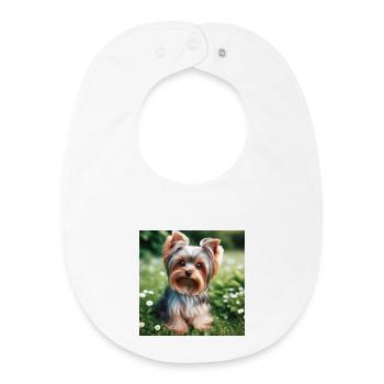 Yorkshire Terrier - Baby Organic Bib - white - Front