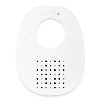 Square Grid - Baby Organic Bib - white - Front