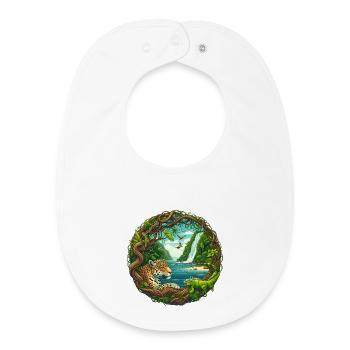 Île - Bavoir bébé bio - blanc - Devant