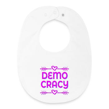 DEMOCRACY FREEDOM INCLUSION - Baby Organic Bib - white - Front