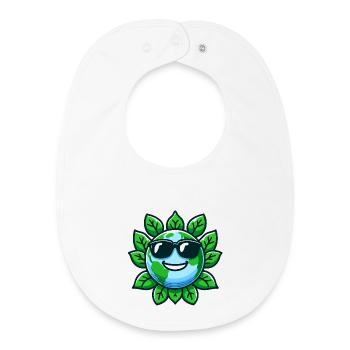 Cool Planet : la Terre respectueuse de l’environnement - Bavoir bébé bio - blanc - Devant
