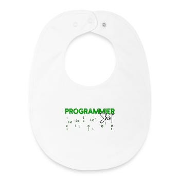 Programmeur Développeur Code Statement Scripting - Bavoir bébé bio - blanc - Devant