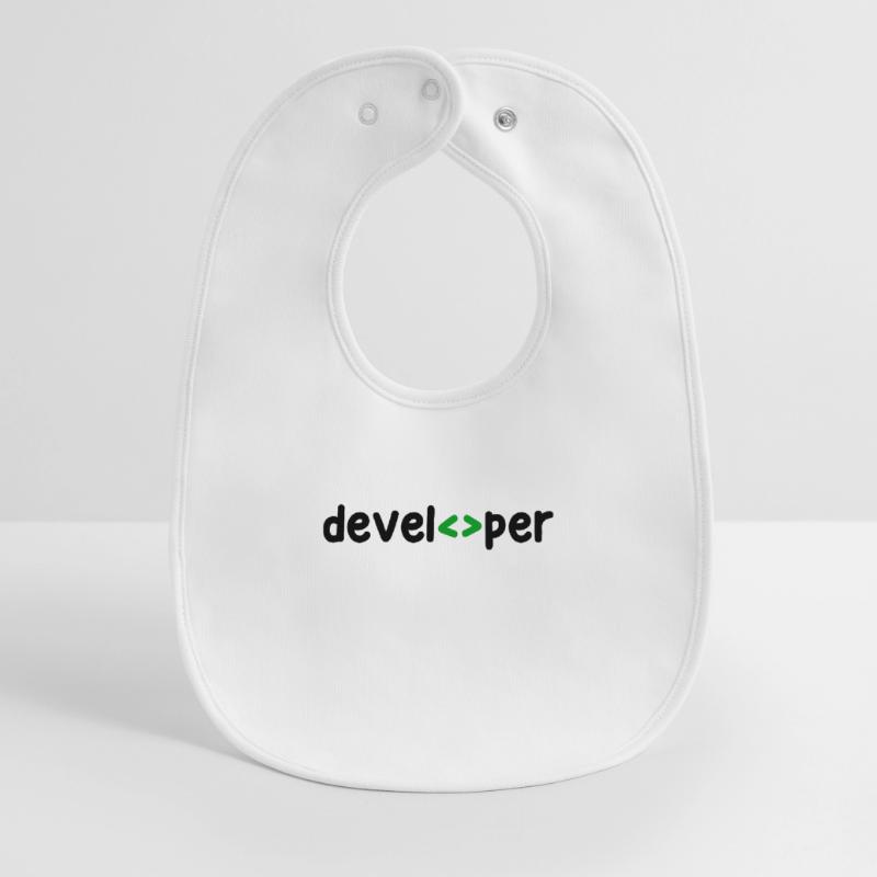 Developer Spruch Coden Softwareentwickler Nerd Baby Organic Lätzchen