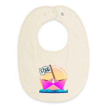 BOOTFAHREN FÖHR INSEL - Baby Organic Lätzchen - Natur - Vorne