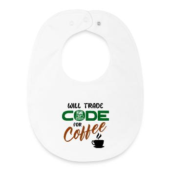 Développeur de déclaration de code Computerfreak Informatik - Bavoir bébé bio - blanc - Devant