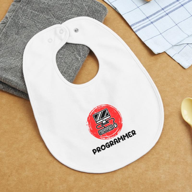 Computer Developer Programmer Code Scripting Baby Organic Bib