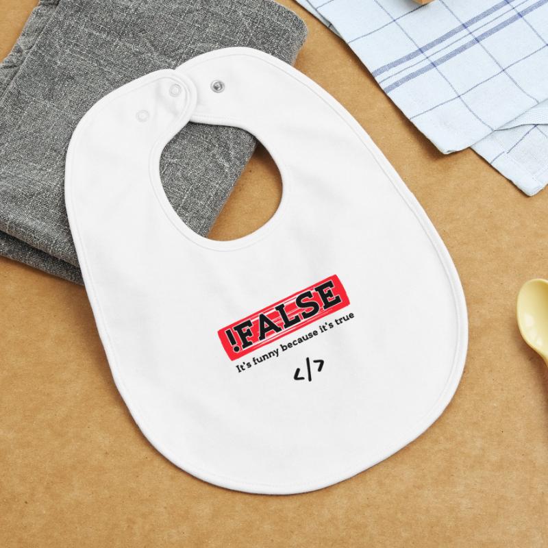 Code Debug Programmierer Developer Lustige Sprüche Baby Organic Lätzchen