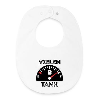Pompe à carburant de déclaration de ravitaillement en essence de station-service - Bavoir bébé bio - blanc - Devant
