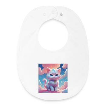 Kitten - Baby Organic Bib - white - Front