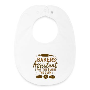Journeyman baker - Baby Organic Bib - white - Front