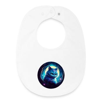 Grinsekatze Alice im Wunderland - Baby Organic Lätzchen - Weiß - Vorne