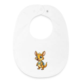 Aardvark Cute Cartoon Character Kawaii Clipart - Baby Organic Bib - white - Front