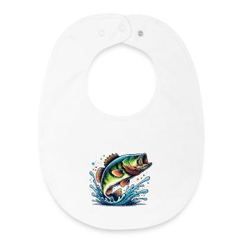 Grosse basse - Bavoir bébé bio - blanc - Devant
