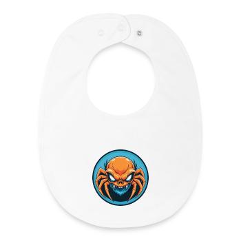 Spider Cute Kawaii Cartoon Clipart Animal Pet Logo - Baby Organic Bib - white - Front