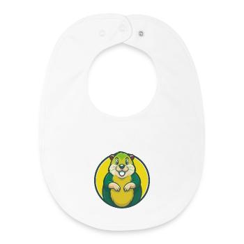 Gopher Niedliche Kawaii Cartoon Clipart Haustier Tier - Baby Organic Lätzchen - Weiß - Vorne