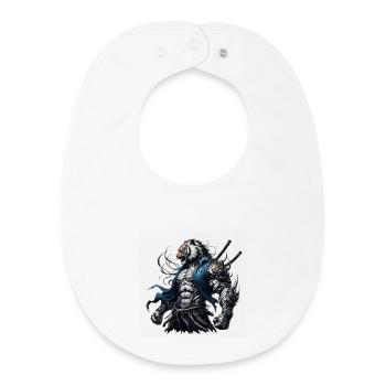 Samurai Tiger - Baby Organic Bib - white - Front
