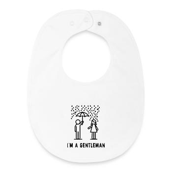 I'm a gentleman - Baby Organic Bib - white - Front