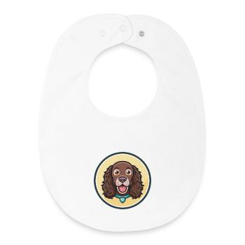 Boykin Spaniel Dog Breed Cartoon Kawaii Clipart - Baby Organic Bib - white - Front