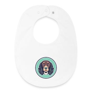 Boykin Spaniel Dog Breed Cartoon Kawaii Clipart - Baby Organic Bib - white - Front