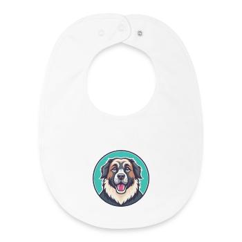 Kaukasischer Schäferhund Hunderasse Karikatur Kawaii - Baby Organic Lätzchen - Weiß - Vorne