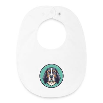Polnischer Hund Rasse Cartoon Kawaii Clipart Haustier - Baby Organic Lätzchen - Weiß - Vorne