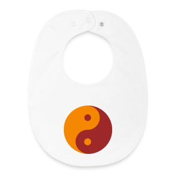 YIN YANG - Baby Organic Bib - white - Front
