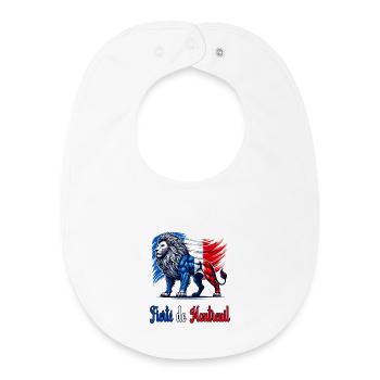 La fierté du design du drapeau de Montreuil - Bavoir bébé bio - blanc - Devant
