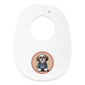 I Love Shih Tzus Der süsse Löwenhund zum knuddeln - Baby Organic Lätzchen - Weiß - Vorne