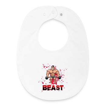 Beast - Baby Organic Bib - white - Front