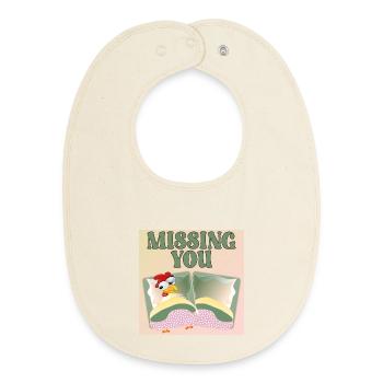 MISSING YOU - HÜHNERBETT - Baby Organic Lätzchen - Natur - Vorne