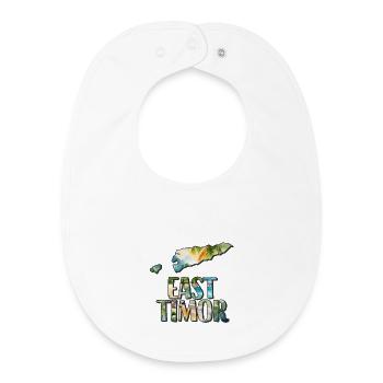 Watercolor Map of East Timor - Baby Organic Bib - white - Front