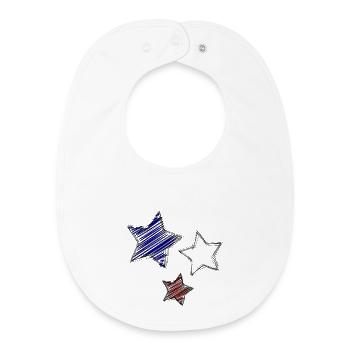 STAR. STARS. CHRISTMAS. CHRISTMAS ISLAND. NEW YEAR'S DAY - Baby Organic Bib - white - Front