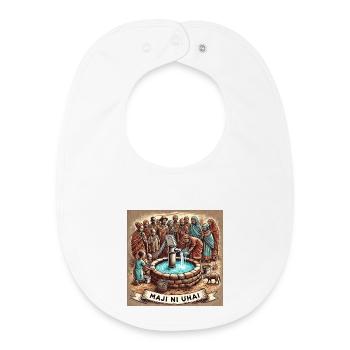 Maji Ni Uhai Wasserquelle Gemeinschaft - Baby Organic Lätzchen - Weiß - Vorne