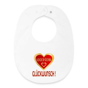 GLÜCKWUNSCH LOGOPÄDIN LOGOPÄDIE - Baby Organic Lätzchen - Weiß - Vorne