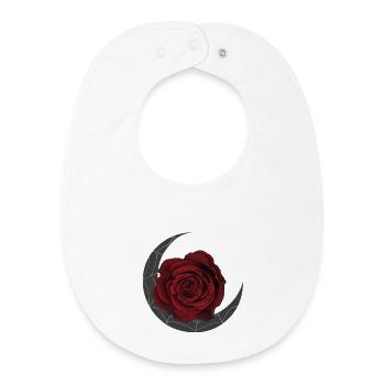 mondsichel, Rosenblüte, Schlafzimmer Deko - Baby Organic Lätzchen - Weiß - Vorne