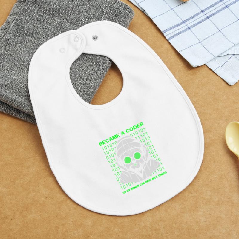 Became a Coder – Cyber Dog Binary Baby Organic Bib