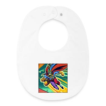 Superhero - Baby Organic Bib - white - Front