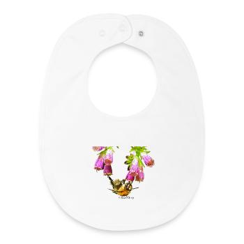 Mosaïque d’abeilles avec effet réaliste - Bavoir bébé bio - blanc - Devant